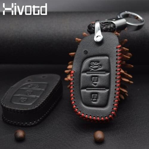Car Key Case For Ix25 Hyundai Creta Accessories Auto Key Cover Shell Decoration Leather Interior Parts Car Products 2019-2017