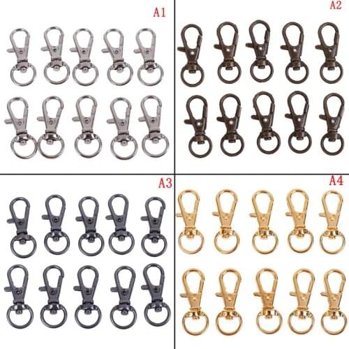 DIY Craft Key 10Pcs/lot Swivel Trigger Clips Snap Hooks Lobster Clasp Keychain Bag