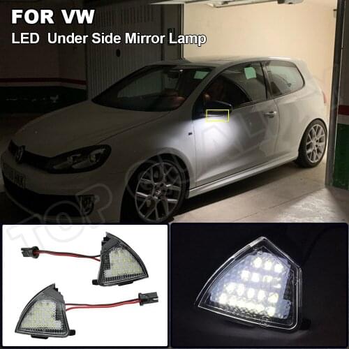 For VW Golf 5 MK5 MKV Passat B6 Eos Golf6 Variant Sharan MK2 7N Canbus LED Under Side Mirror Puddle Light Module 2Pcs
