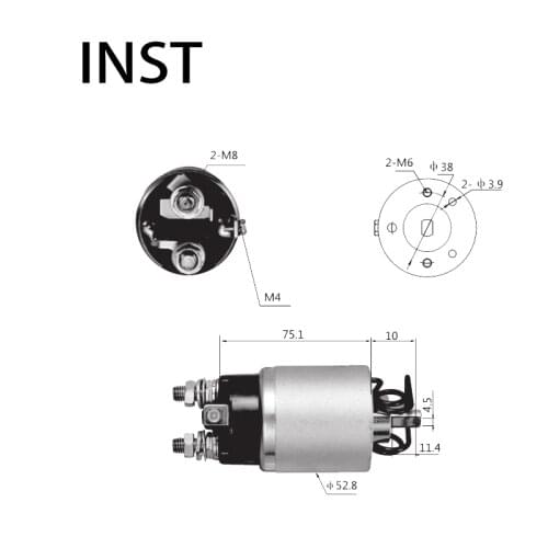 ELECTROMAGNETIC SWTICH SOLENOID FOR 24V 4.0KW 8-97025677-0 2240-4701 2526 8970256770 S25163A S25163B S25163C S25501
