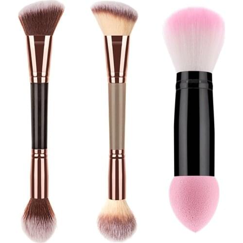 Eye makeup brushes High quality sponge for washing face Eyebrow Blush powder puff Double head Multifunction beauty makeup tools