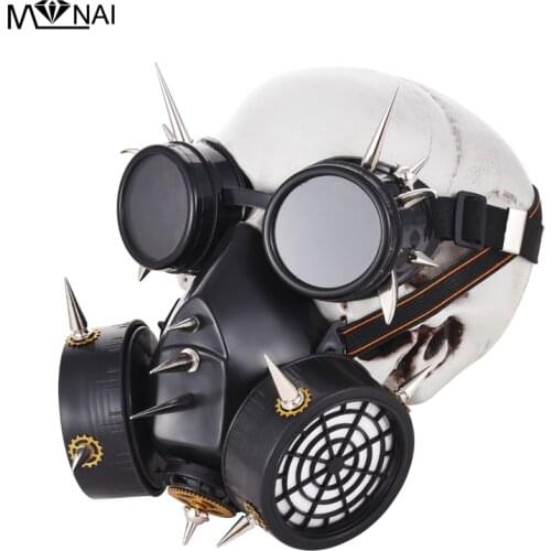 Unisex Fancy Party Rivet Masks Retro Goggle Glasses Industrial Spikes Gear Mask Vintage Steampunk Gothic Masks
