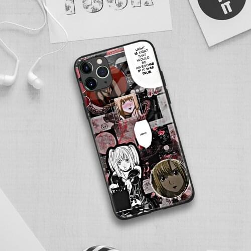 Misa Amane Death Note anime Soft Silicone Glass Phone Case for IPhone SE 6s 7 8 Plus X Xr Xs 11 12 Mini Pro Max Samsung