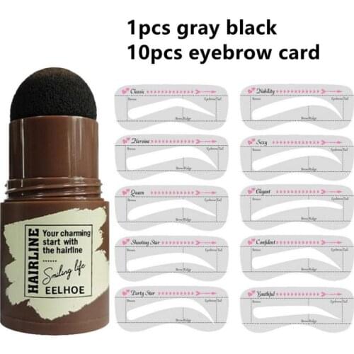 Eelhoe 9 Color Eyebrow Cream Lazy Quick Seal One Step Brow Stamp Shaping Kit Eyebrow Stamp Brown Black Color Eye Makeup TSLM2