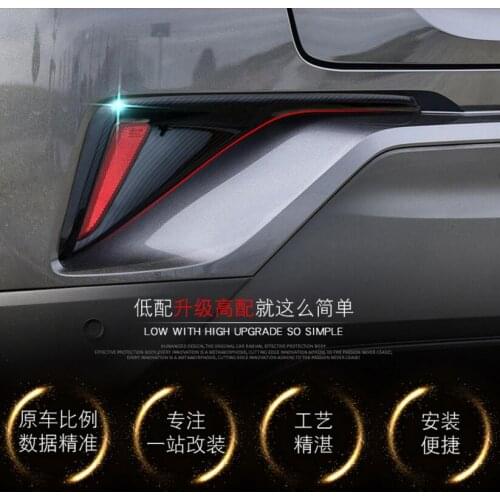 2 Pcs 2 Colors ABS Chrome Car Rear Fog Light Lamp Cover Trims For TOYOTA C-HR 2017 Car Styling Auto Accessories car accessories