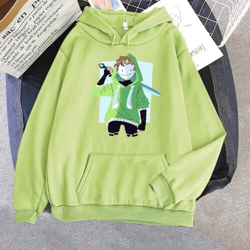 Newest Korean Kawaii Anime Dream SMP Hoodie Sweatshirt Women/Men Smile Boys Take The Sword Pirnt Pullovers Oversize Unisex Tops