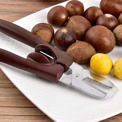 Chestnut Opener Peeling Chestnut Artifact Multifunctional Walnut Clip Creative Stainless Steel Opener Convenient Kitchen Tool