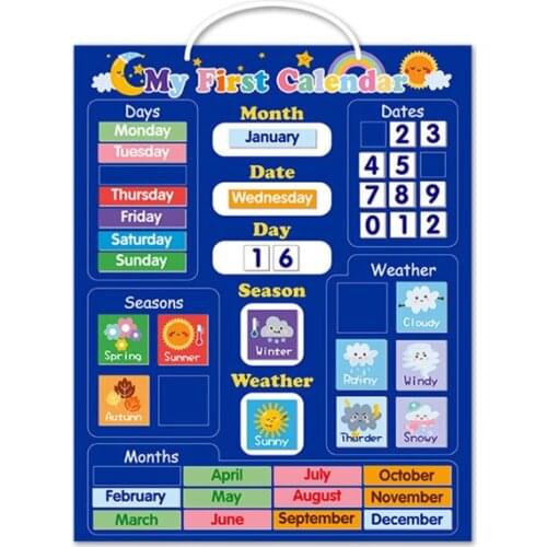 Weather Calendar Magnetic Board Whole Brain Development Wisdom Learning Enlightenment Creative Children Toys 24BE