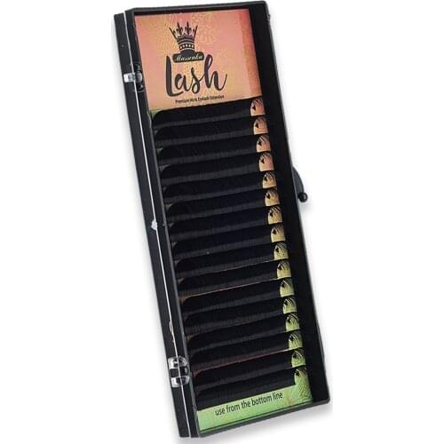 All Sizes False Eyelash Extensions Mink Black Material CD Curls 1 Tray Volume Korea Silk Individual Lash