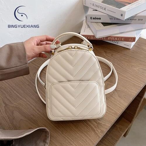 2021 Luxury Designer High Quality Leather Womens Backpack Fashion Solid Color Ladies Multifunctional Backpack New Travel Bag