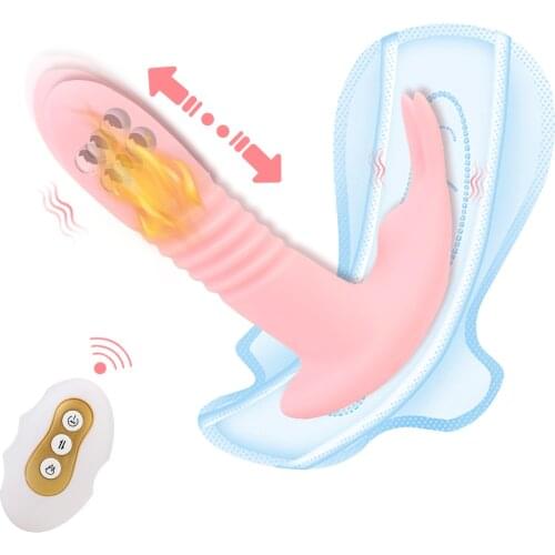 Heating Rotation Beads Wearable Telescopic Dildo Vibrator Sex Toys for Women G-spot Vagina Massage Clitoris Stimulation Adult