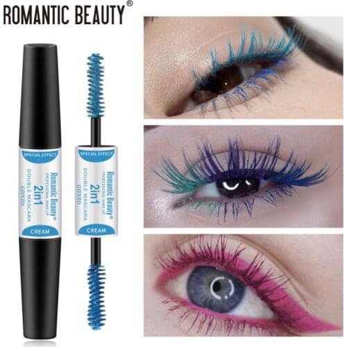 4 Colors Slim Styling Mascara Not Easy To Smudge Multi-color Long Lasting Waterproof Sweatproof Double-headed Mascara TSLM1