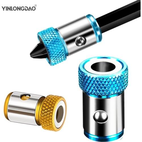 Universal Magnetic Ring 1/4” Metal Screwdriver Bit Magnetic Ring For 6.35mm Shank Anti-Corrosion Drill Bit Magnet Powerful Ring