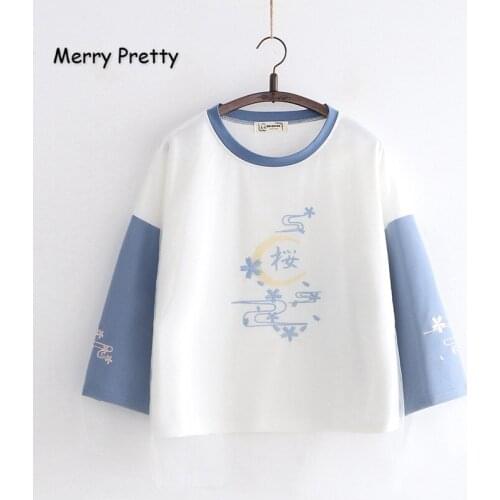 Merry Pretty Cotton Womens Floral Embroidery Patchwork Hoodies Sweatshirts 2020 Winter Long Sleeve O-Neck Pullovers Tracksuits