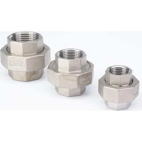 1/2" 3/4" 1" BSP Female Thread 304 Stainless Socket Union Set Pipe Fitting Connector
