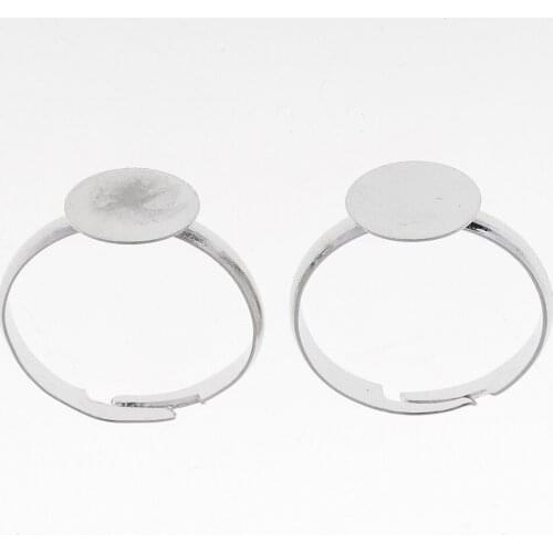 10 Piece Adjustable Ring Blanks Metal Rings Blanks Ring Rail Mount For Jewelry DIY