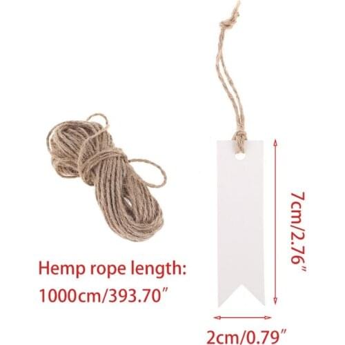 100pcs Blank Kraft Paper Gift Tags Wedding Party Favor Food Label Hang Cards Art