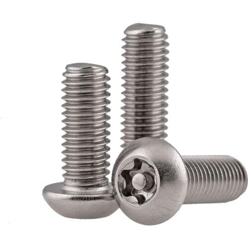 2/5/10Pcs 304 Stainless Steel Inside Plum Flower Belt Pillar Type Anti-theft Bolt M5 M6 M8 M10 Pan Head Torx Security Screw