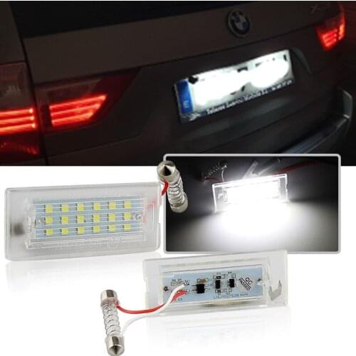 2 Pcs LED Licence Plate Light Lamp for BMW X5 E53 99-06 X3 E83 03-10 DXY88 Number lamp 12V