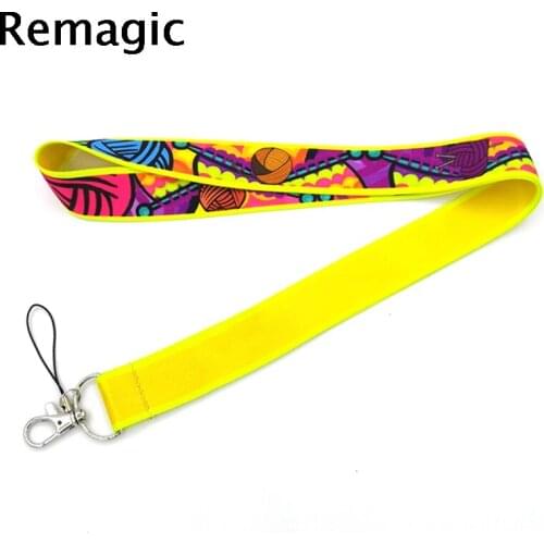 20pcs Worsted yarns cartoon anime characters vintage Neck Strap Lanyards ID badge card holder keychain Mobile Phone Strap Gifts