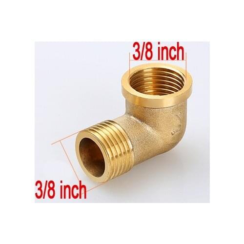 3/8" Female to 3/8" Male DN10 BSP gas copper Elbow fitting coupling Thicken Brass Pipe Adapter Coupler water pipe Connector