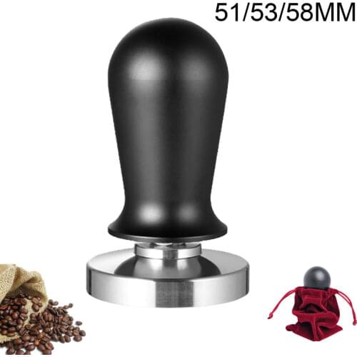51/53/54//58mm Calibrated Pressure Tamper Coffee And Espresso Elastic Powder Compactor Stainless Steel Coffee Powder Hammer