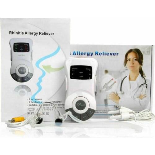 Rhinitis Therapy Machine Allergy Reliever Low Frequency Laser Hay Fever Sinusitis Treatment Device Nose Care Massager Machine