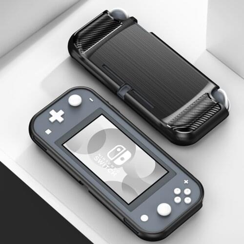 Black Case for 2019 Nintendo Switch Lite Ergonomic Non-slip Protective Skin Cover with Shock-Absorption and Anti-Scratch Design