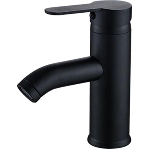 Black Stainless Steel Faucet Single Handle Bathroom Sink Faucet Hot and Cold Stainless Steel High Quality Single Faucet