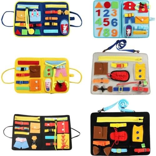 QWZ Busy Board Montessori Baby Toys For Children Boys Girls Drawing Educational Toys Sensory Board For Ntelligence Development