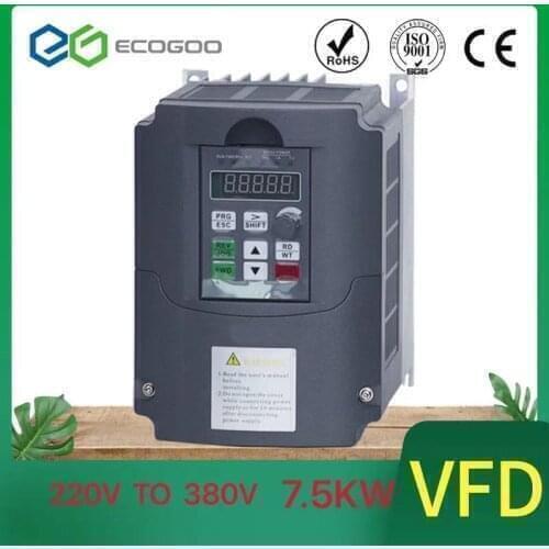 Inverter 7.5KW 220 into 380 out single phase 220V household electric input Three-phase 380V output