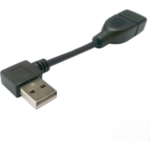 Jimier 480Mbps USB 2.0 Right Angled 90 Degree A Type Male - Female Extension Cable 20cm 10cm