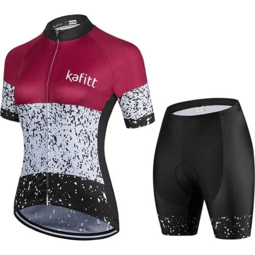 Kafitt Pro Team Summer Clothes For Women 2021 Cyling Jersey Breathable Short Sleeves Suits Blouses For Bikes Jacket Pants Gel L