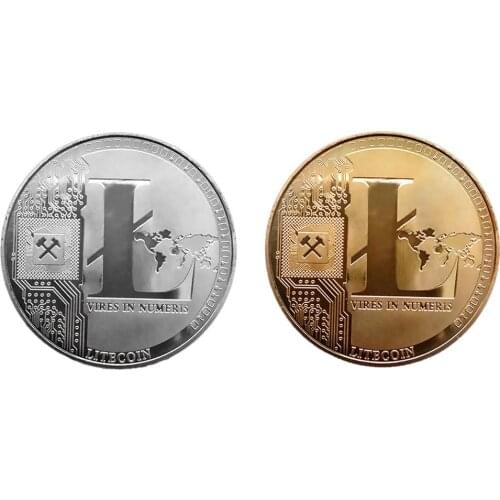 Creative Litecoin Coin Souvenir Alloy Gold-plated Silver Plated Collectible Great Gift Litecoin Art Collection Commemorative Coi