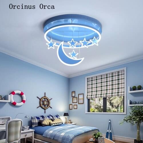 Cartoon Creative Star Moon ceiling lamp Boys and Girls Bedroom Childrens Room Lighting New Modern Simple LED ceiling lamp