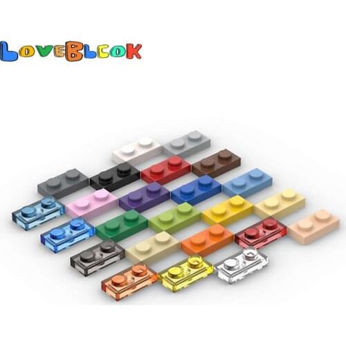 LoveBlock Plate 1x2 Building Blocks Assembles MOC Parts DIY Toys Gift Creative Educational 3023 For Kids 10pcs/Lot