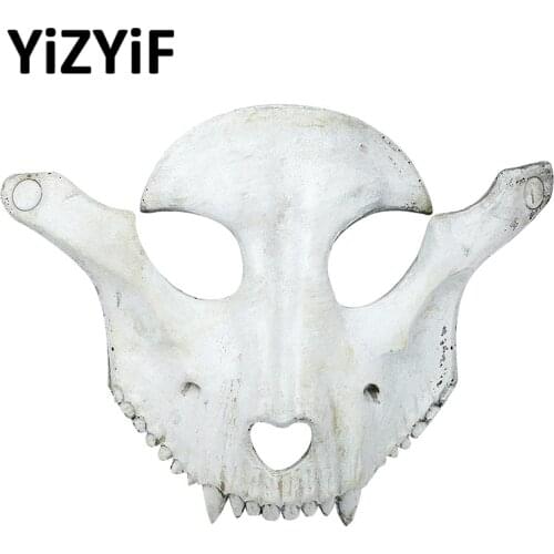 Sheep Head Masks PU Foam 3D Realistic Scary Horror Sheep Head Skull Masquerade Masks Halloween Costume Cosplay Masks Party Props