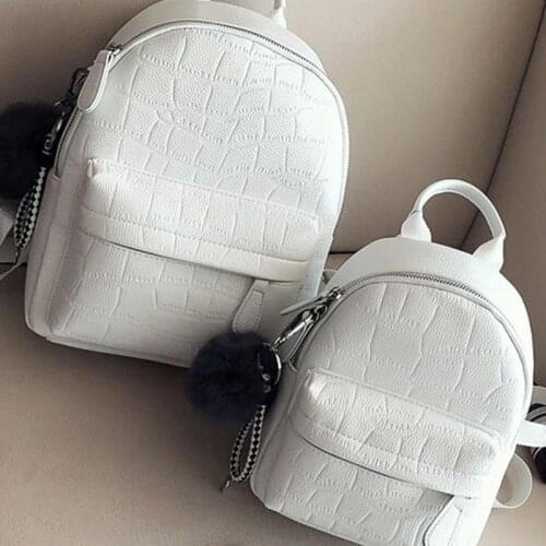 Mini Backpacks Women PU Leather Cute Small Backpack Female White Back Pack Black Backpacks For Teen Girls Fashion Bagpack Woman