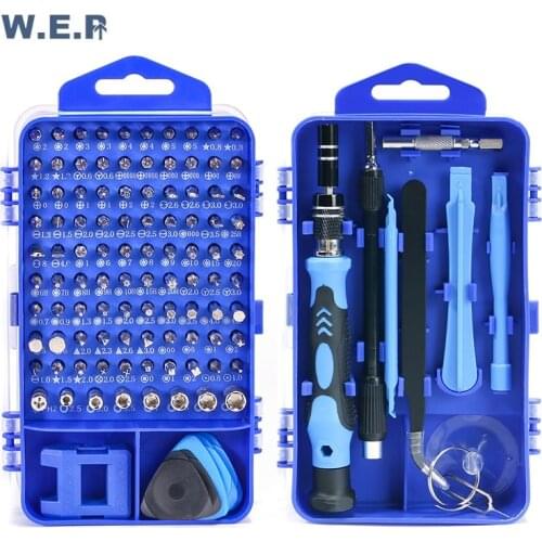 WEP 115 In 1 Screwdriver Set Magnetic Screwdriver Bits Repair Phone PC Tool Kit Precision Torx Hex Screw Driver Hand Tools