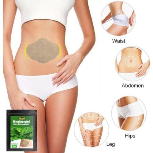 5Pcs/Pack EELHOE Fat Sticker Enhance Skin Elasticity Soft Natural Extracts Wonder Posted Quick Slimming Patch for Waist