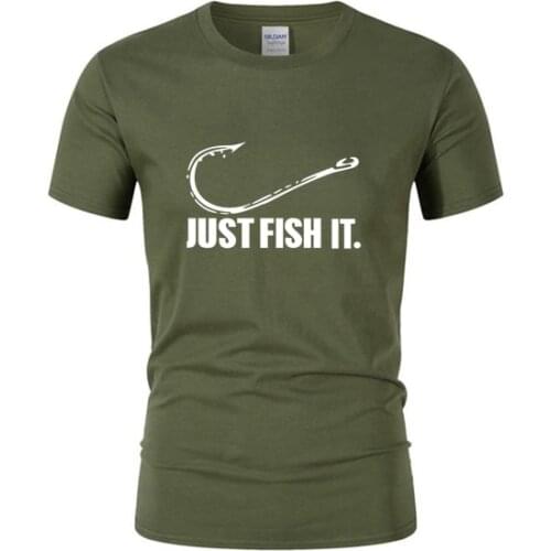 2021 New Love Fishing TShirt Men Just Fish It Funny Fishing Angler Hook Bait&Tackle Preshrunk T-Shirt Women Mens T Shirt 55HK