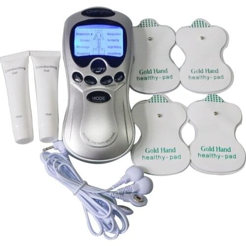 Single Output TENS Electrode Acupuncture Muscle Stimulator Electronic Pulse Massager + 2Pcs Electrically Conductive Gel