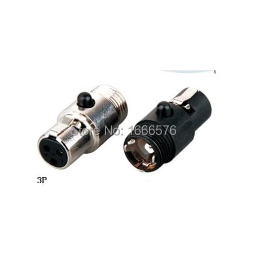 Wholesale 50 pcs/lot Mini XLR 3-Pin female Cable Inline Plug Large-113