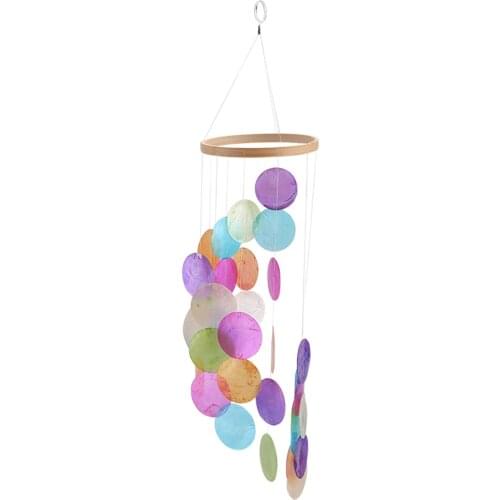 Handmade Colorful Shell Wind Chime Hanging Windbell Indoor Wall Decoration