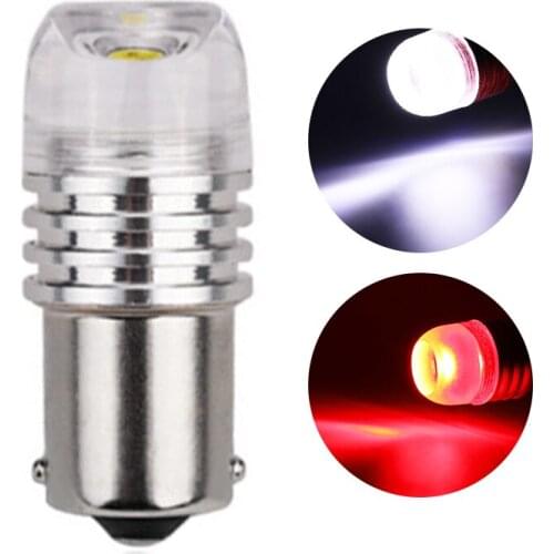Super Bright Car 1156 BA15S Strobe Brake Light P21W 1156 Strobe Turn Signal Lights Reverse Brake Bulbs Lamp White Red Bulb