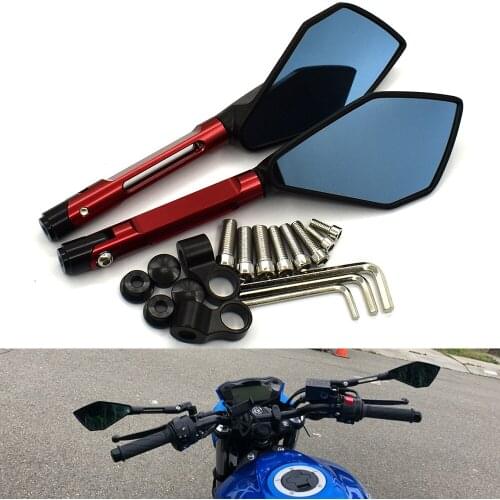 Universal 8mm 10mm Aluminum CNC Motorcycle Rearview Mirror For Yamaha FZ1 FZ8 XJ6 FZ6 MT-07 MT09 FZ-09 Ducati 1198 S 1198 R BMW