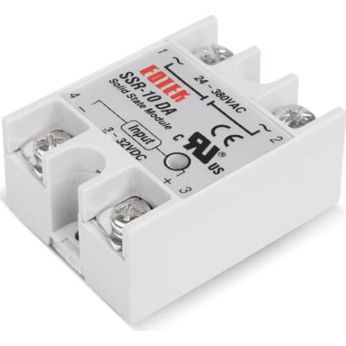 High Quality Solid State Module Relay SSR 10/25/40DA Sigle Phase 3-32V 12V DC To 24-380V 220V AC For Temperature Controller