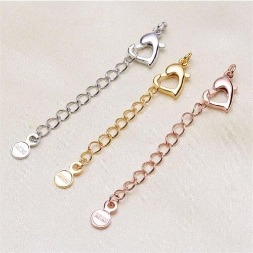 DIY For Woman Pearls Necklace Bracelet Jewelry Making Connection Handmade 925 Silver Plating Clasp Accessories