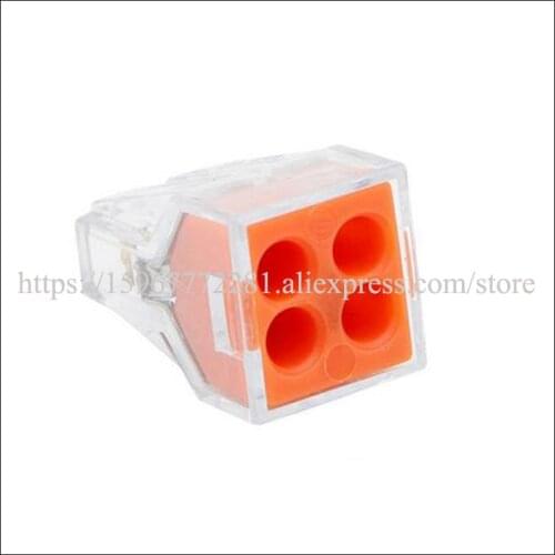 10pcs PCT-104 Plug type clamp General purpose wire connector 4 pole fast connector PA66 cable Terminal Connector automotive plug