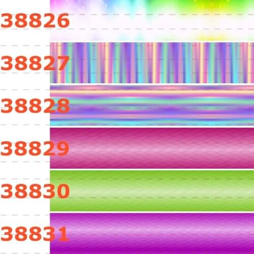 10yards - different sizes -Gradient color printed Grosgrain ribbon - beautiful /rainbow color ribbon